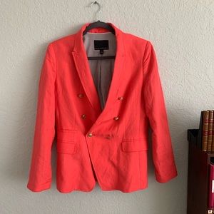 Banana republic coral linen blazer